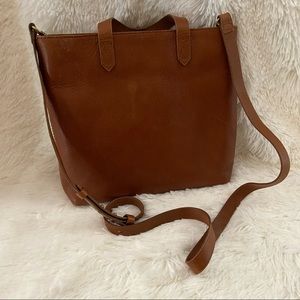 Madewell Zip Top Transport Crossbody in English Saddle Full Grain Leather